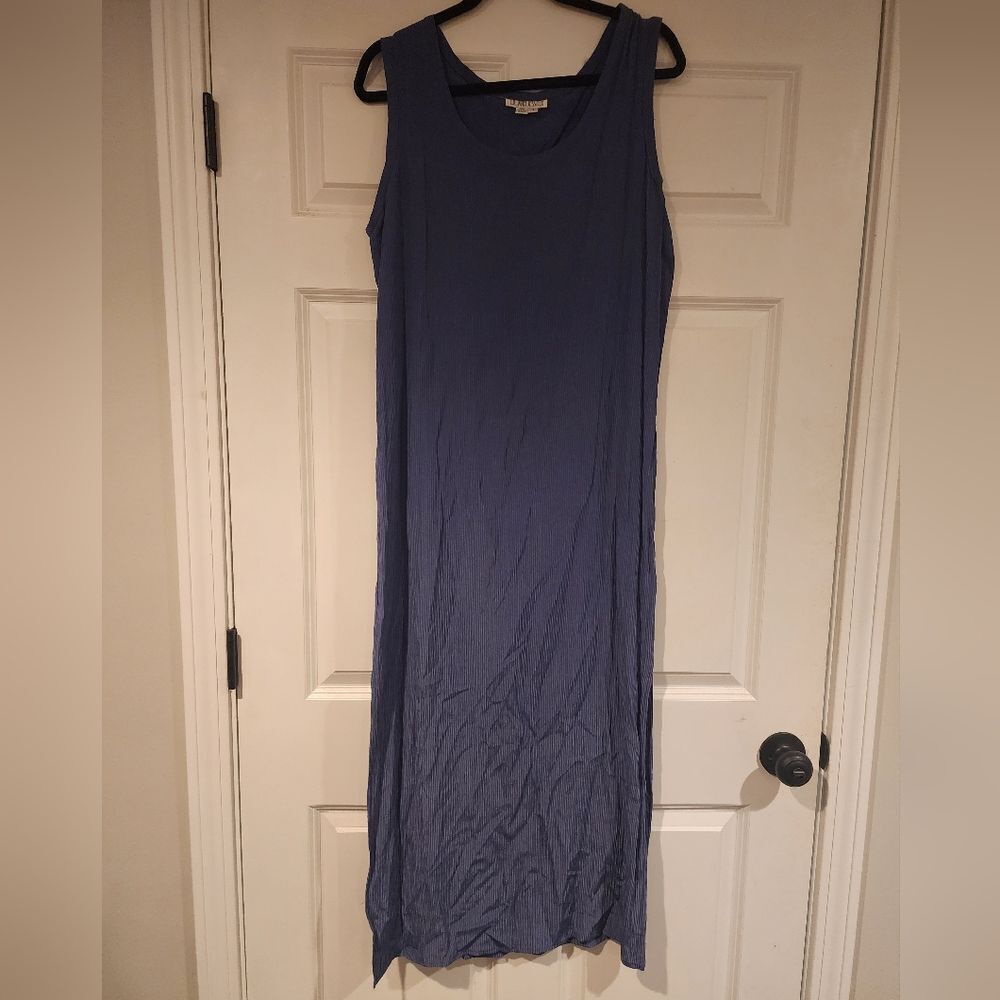 Donna Jessica vintage blue sleeveless maxi dress